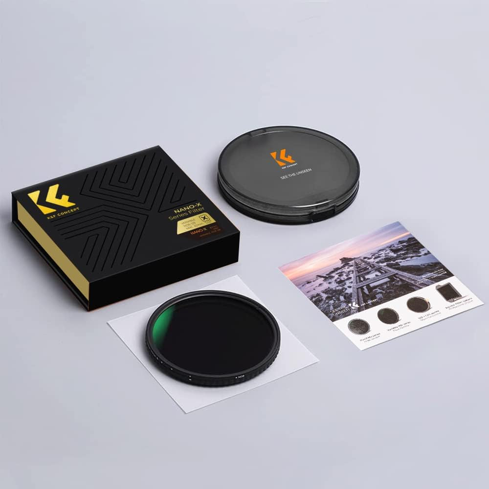 67Mm Variable ND Lens Filter ND8-ND128 (3-7 Stop) Waterproof VND Filter with 28 Multi-Coatings for Camera Lens (Nano-X Series)