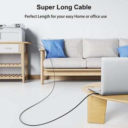 Printer Cable 25 FT - USB a to USB B Printer Cable Compatible with HP, Canon, Brother, Samsung, Dell, Epson and More