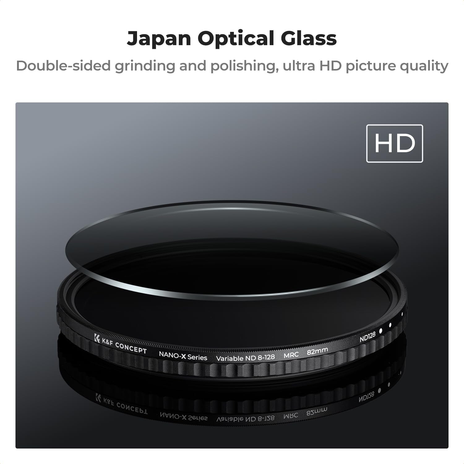 67Mm Variable ND Lens Filter ND8-ND128 (3-7 Stop) Waterproof VND Filter with 28 Multi-Coatings for Camera Lens (Nano-X Series)