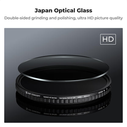 67Mm Variable ND Lens Filter ND8-ND128 (3-7 Stop) Waterproof VND Filter with 28 Multi-Coatings for Camera Lens (Nano-X Series)