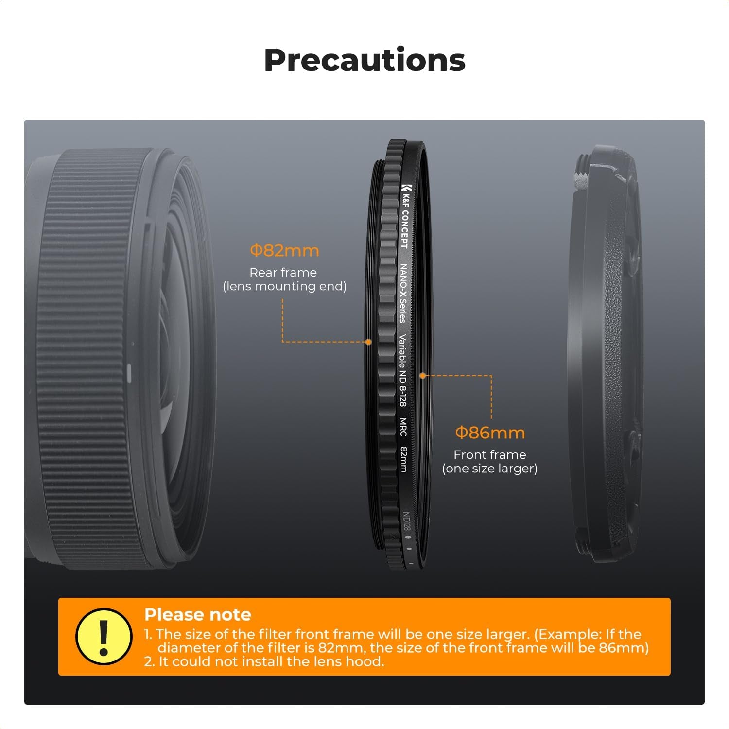 67Mm Variable ND Lens Filter ND8-ND128 (3-7 Stop) Waterproof VND Filter with 28 Multi-Coatings for Camera Lens (Nano-X Series)
