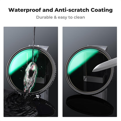 67Mm Variable ND Lens Filter ND8-ND128 (3-7 Stop) Waterproof VND Filter with 28 Multi-Coatings for Camera Lens (Nano-X Series)